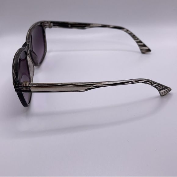 Black and Clear Stripe Sunglasses - Picture 7 of 10